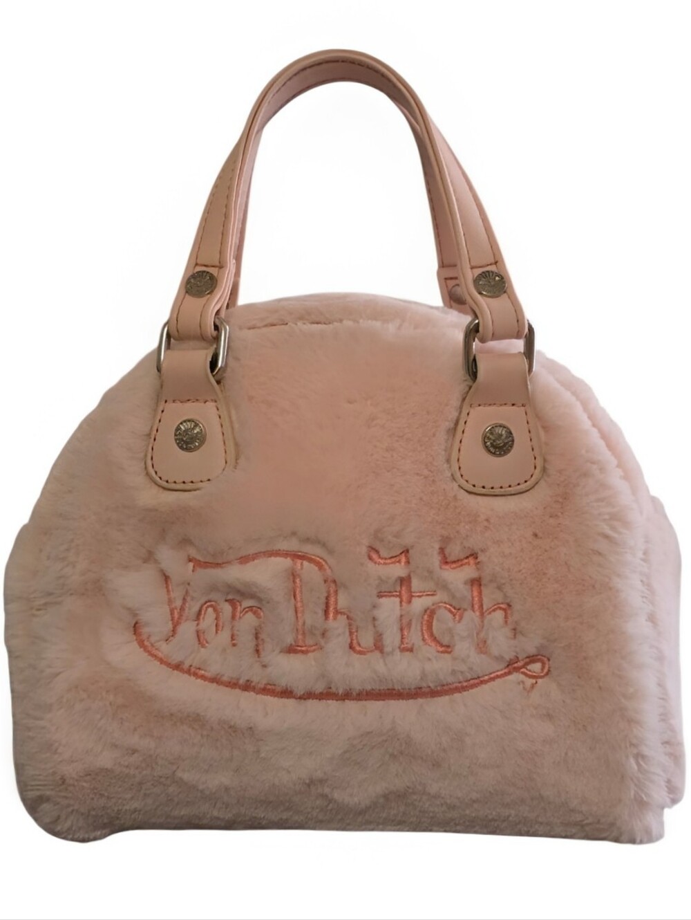 Von Dutch OG Limited Edition Rare Celebrity Coveted Barbie Pink Faux Fur Bowler